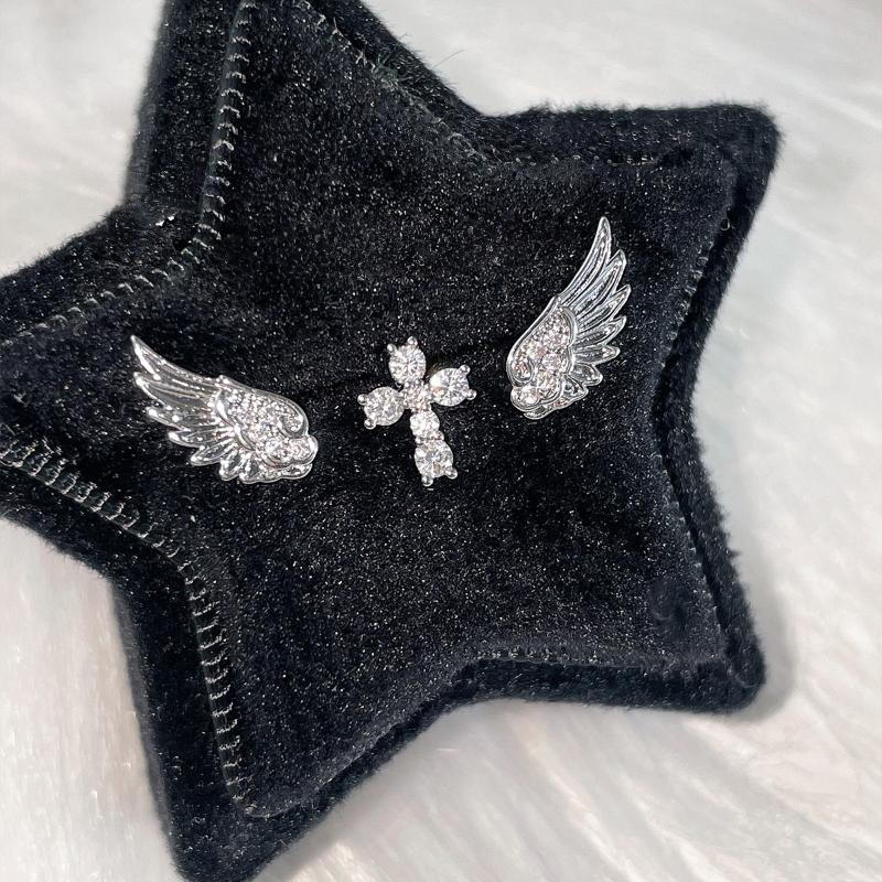 天使の羽のクロスイヤリング 高級ヴィンテージスタイルのダング - Luxury Lifestyle Jewelry のレビューと価格